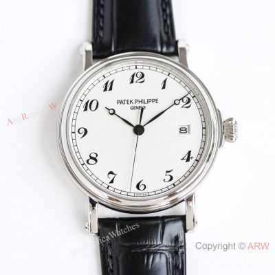 AAA Swiss Copy Patek Philippe Calatrava Classic 38mm Stainless Steel Arabic Watch